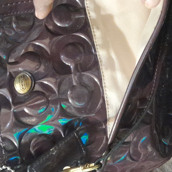 Coach Glossy Purple/Plum Tote - Picture 9 of 13